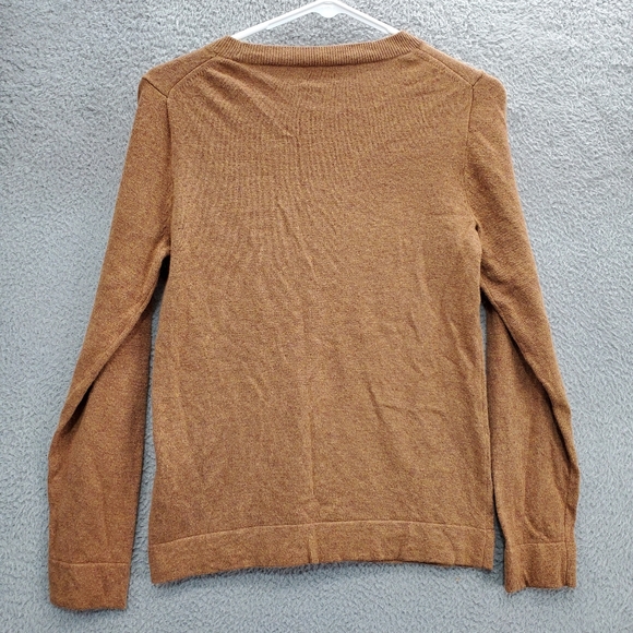 J Crew Teddie Sweater Womens Small Wool Blend Heather Tan Camel Style F5199 - Picture 6 of 11